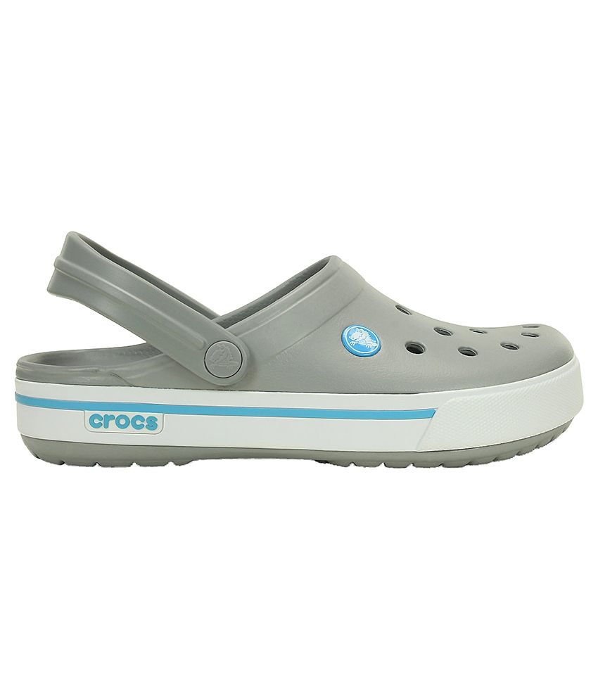 gray crocs mens