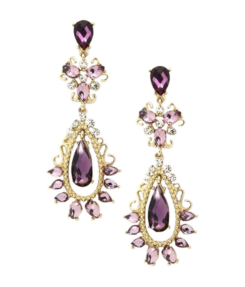 Cinderella Fashion Jewelry Purple Hanging Earrings Buy Cinderella