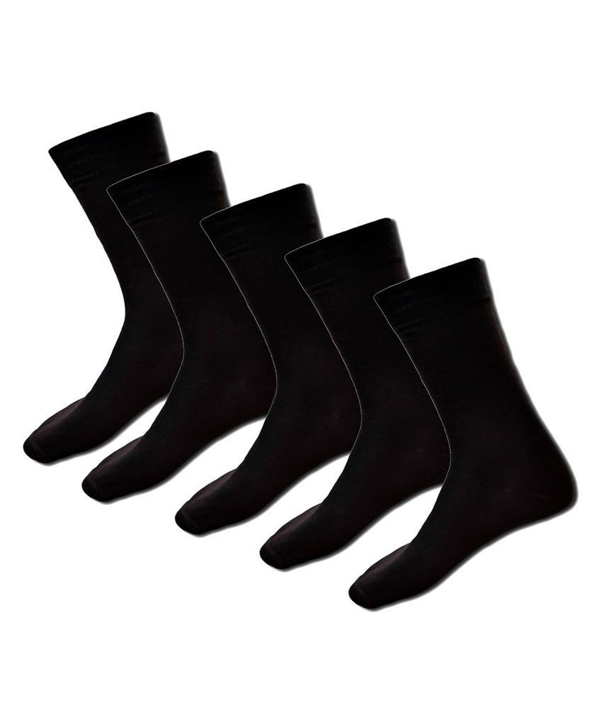 Footprints Black Formal Full Length Socks: Buy Online at Low Price in ...