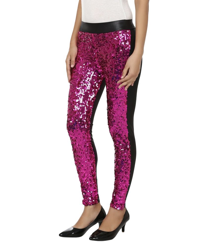 N-gal Pink Polyester Leggings Price in India - Buy N-gal Pink Polyester ...