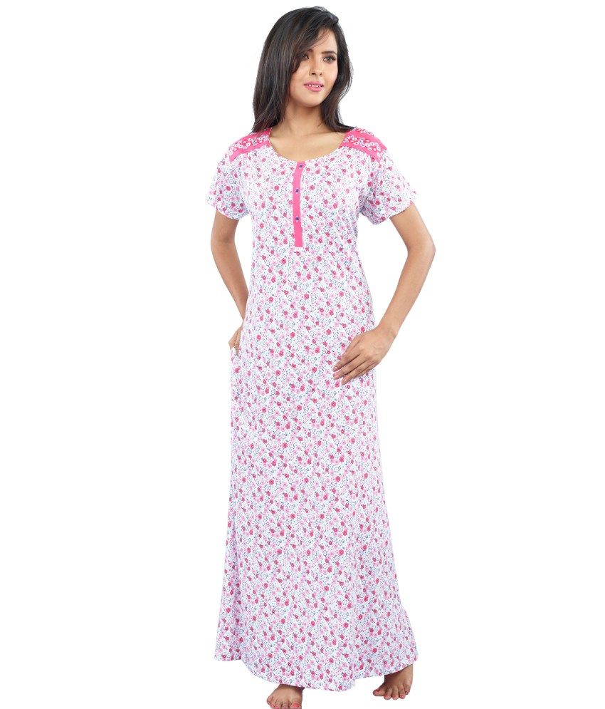 Buy Juliet Pink Cotton Nighty Online at Best Prices in