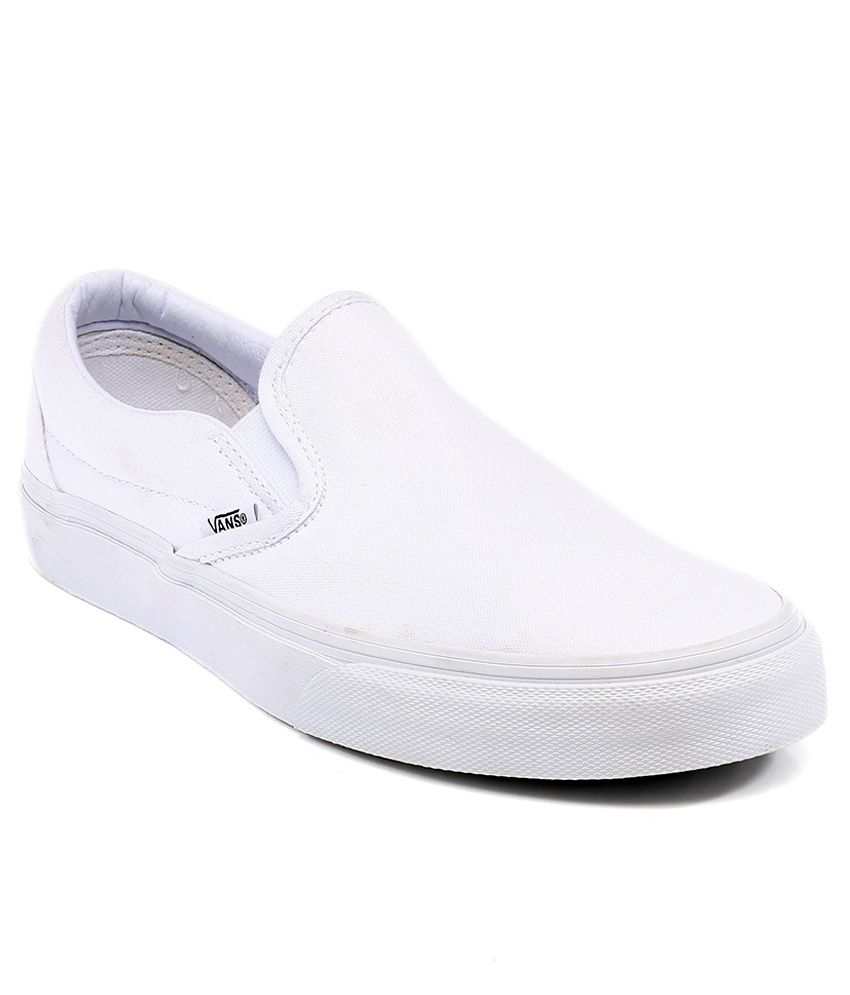 Vans Classic Slip On White Casual Shoes - Buy Vans Classic Slip On ...