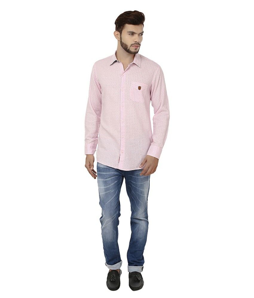 pink casual shirt