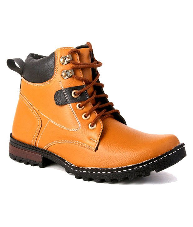 Skylark Lifestyle Tan Synthetic Leather Boots