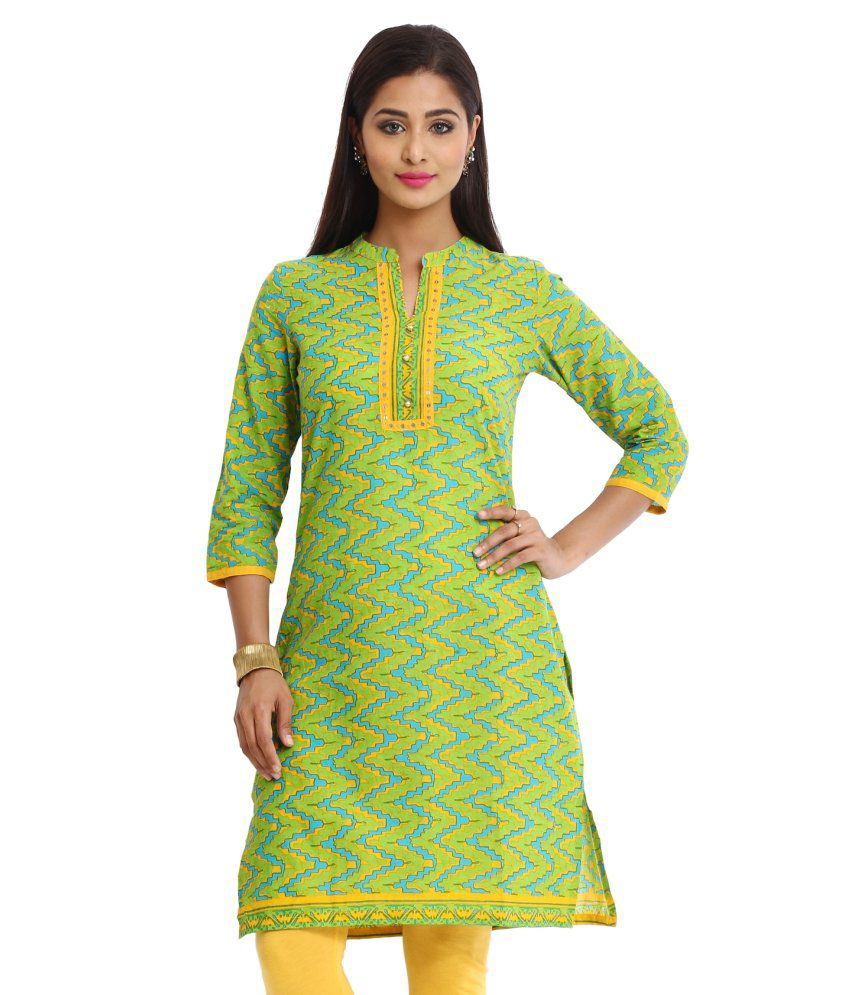 Aaboli Green Kurti - Buy Aaboli Green Kurti Online at Best Prices in ...