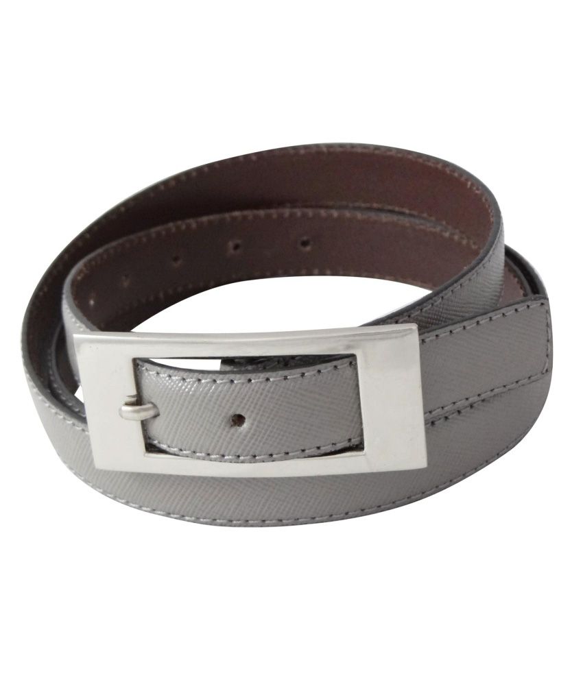 Midas Grey Leather Belt: Buy Online at Low Price in India - Snapdeal