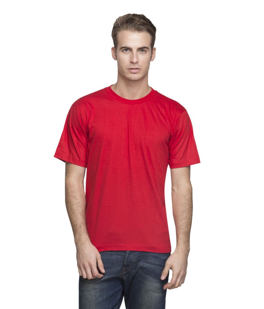 Pnp Red Cotton Blend T Shirt - Set Of 2 - Buy Pnp Red Cotton Blend T ...