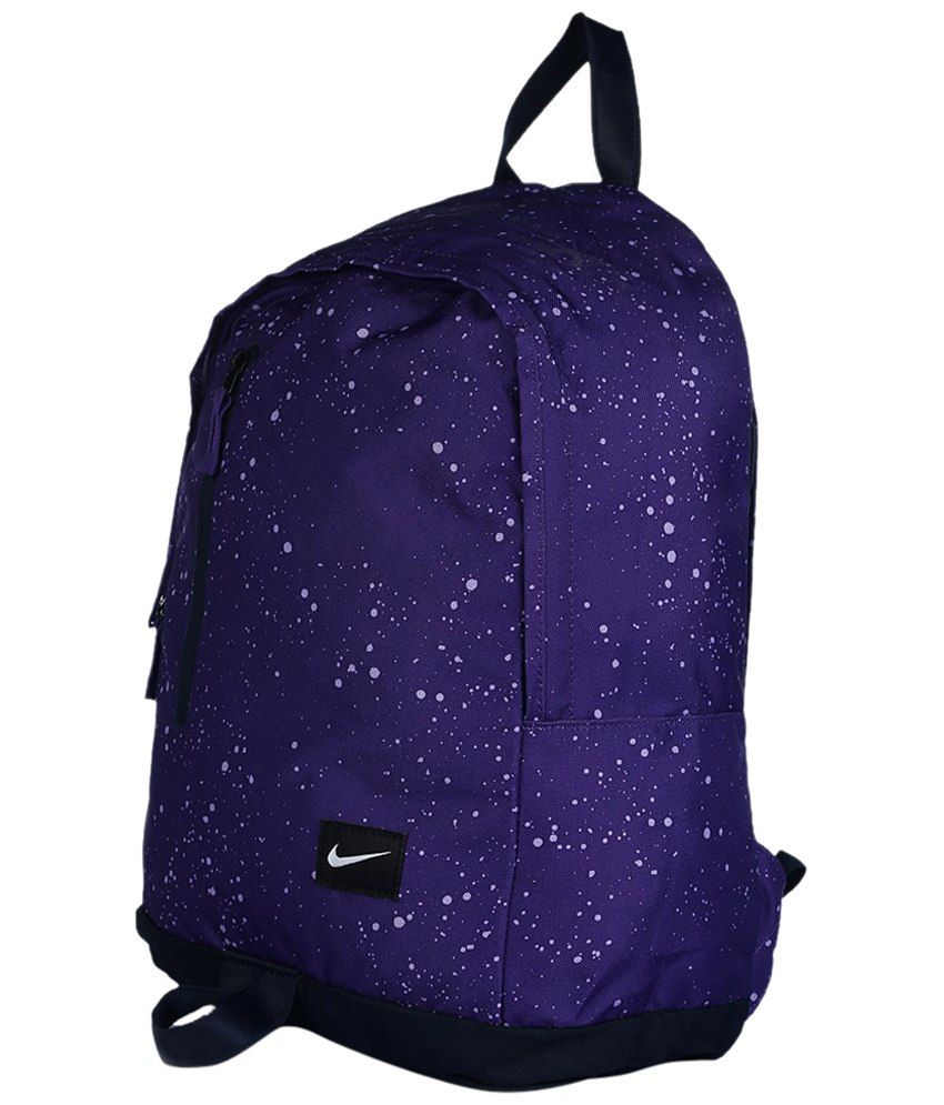 purple and green nike backpack