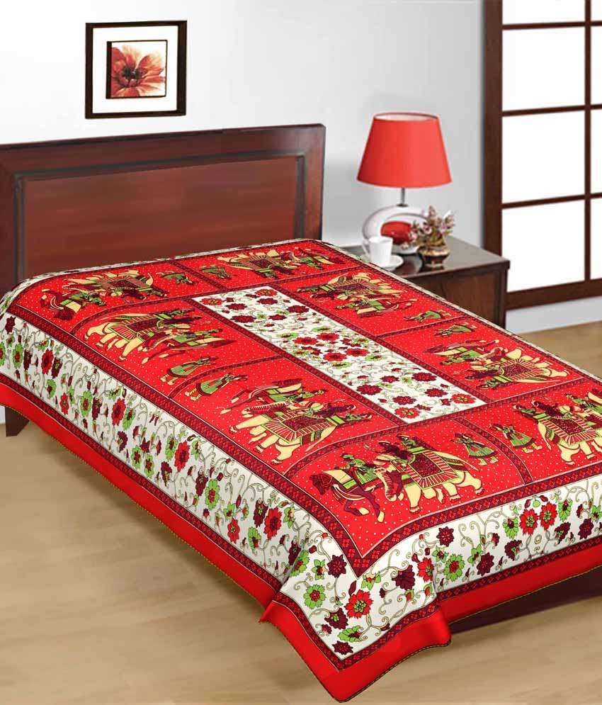 UniqChoice Sanganeri Printed MultiColor 2 Single bed sheet Combo Buy UniqChoice Sanganeri