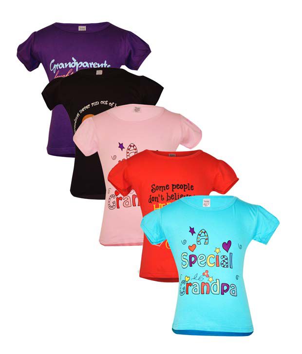     			Goodway Multicolor Cotton Tshirts - Pack Of 5