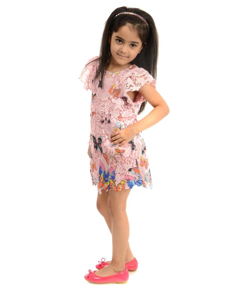 white and pink long frock