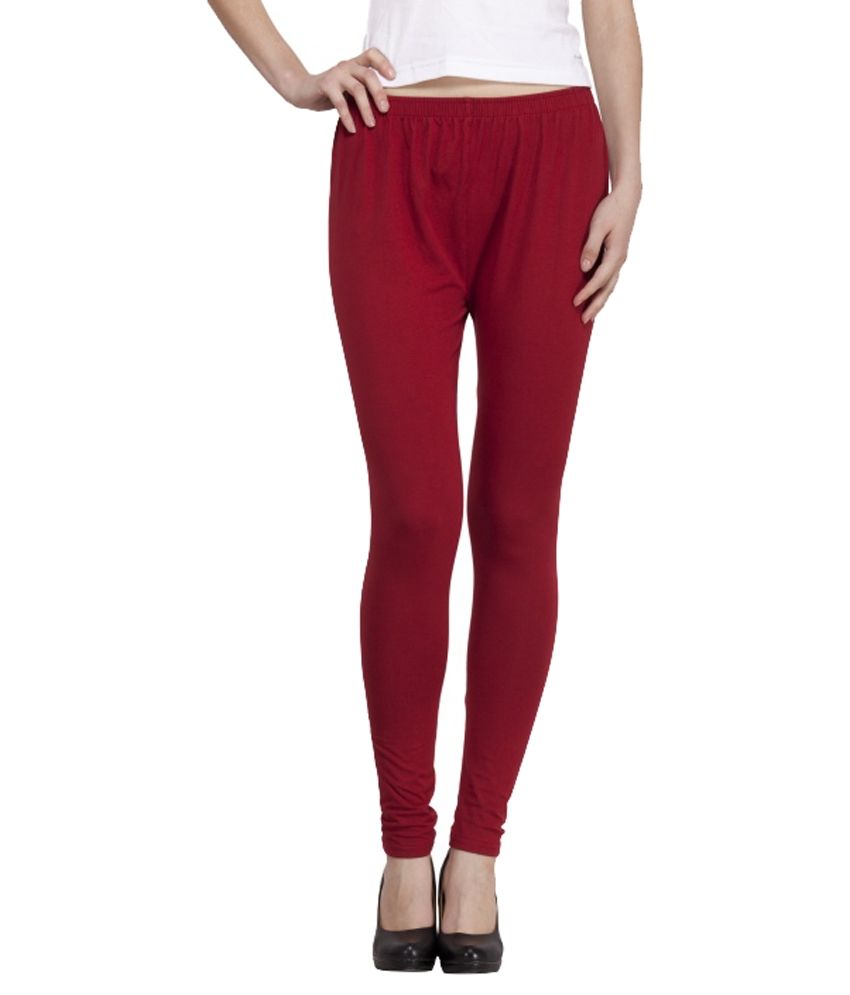 Wive Maroon Cotton Leggings Price in India Buy Wive Maroon Cotton