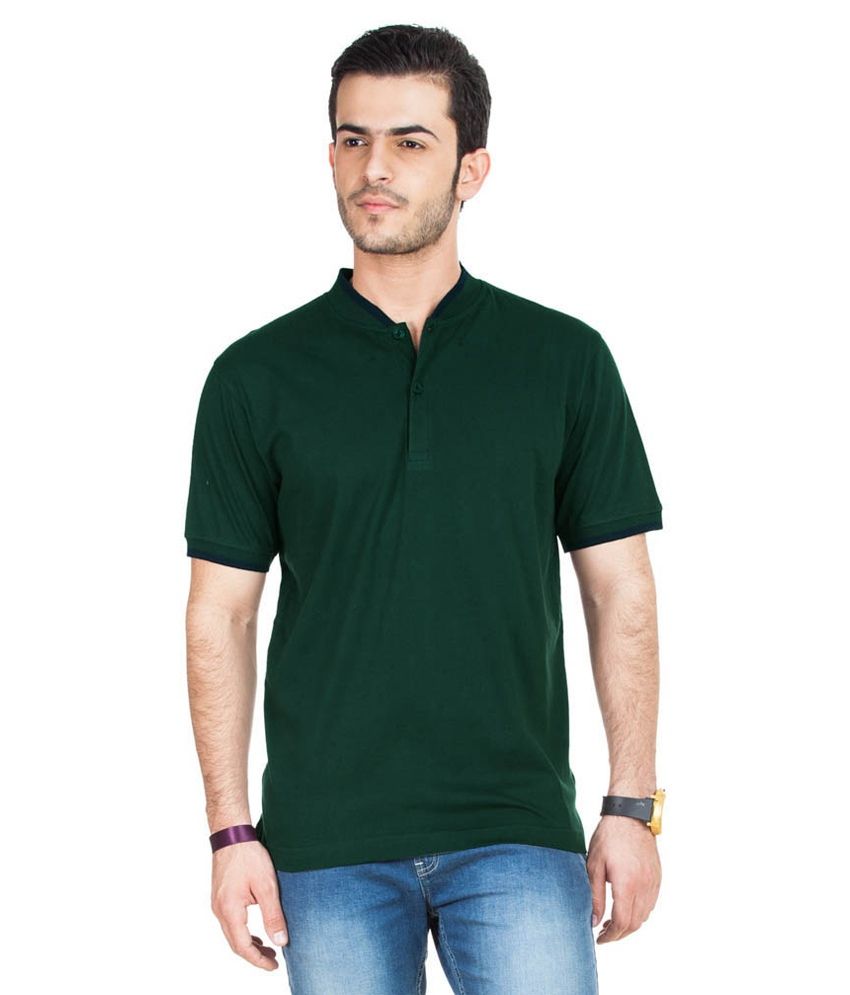     			Concepts Green Half Sleeves Basics Polo T-Shirts