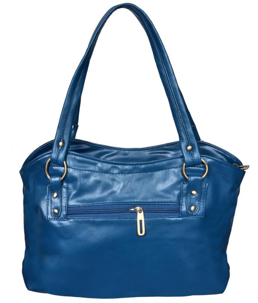 bright blue shoulder bag