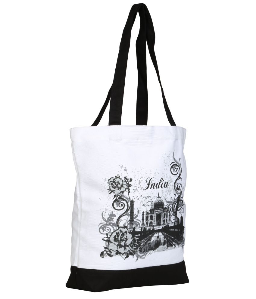 OffBeat White Canvas Tote Bag - Buy OffBeat White Canvas Tote Bag Online at Best Prices in India ...