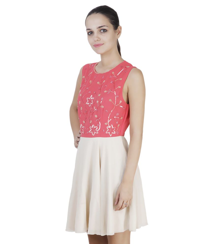Jappshop Pink Georgette Dresses - Buy Jappshop Pink Georgette Dresses Online at Best Prices in 