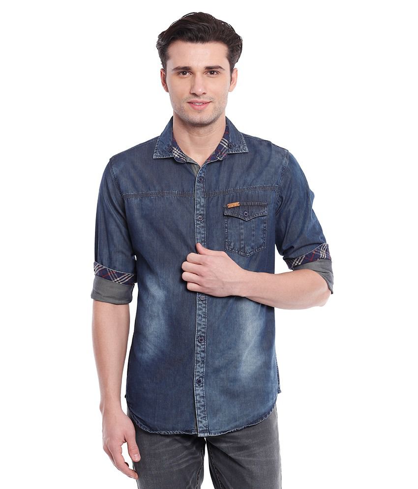 Vintage Blue Denim Shirt - Buy Vintage Blue Denim Shirt Online at Best ...