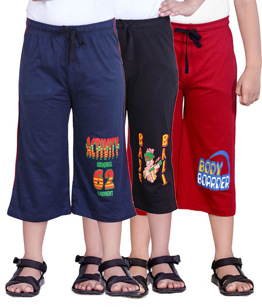     			Dongli Pack of 1 Cotton Three-Fourth For Boys ( Multi Color )