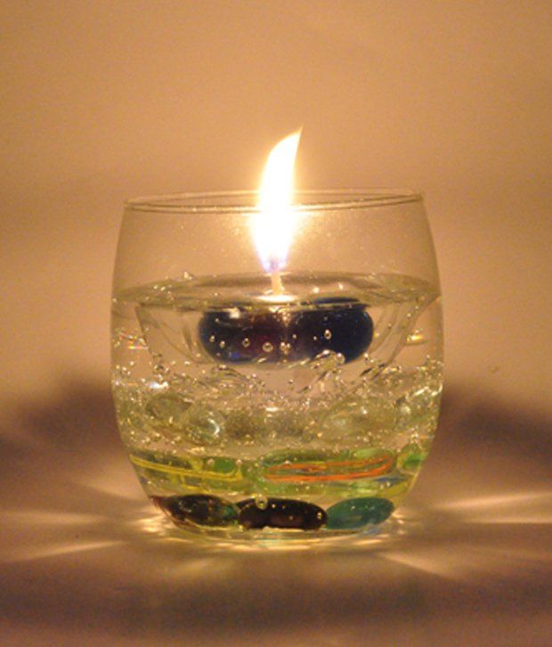 diya in glass