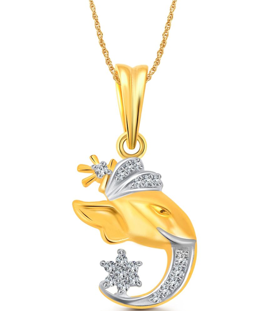     			Vighnaharta Vedant Gold and Rhodium Plated Pendant