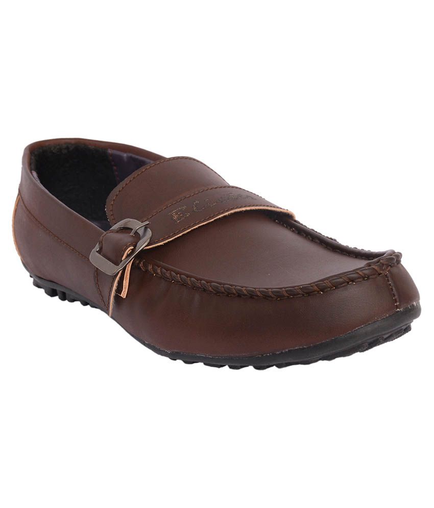 wide fit brown loafers