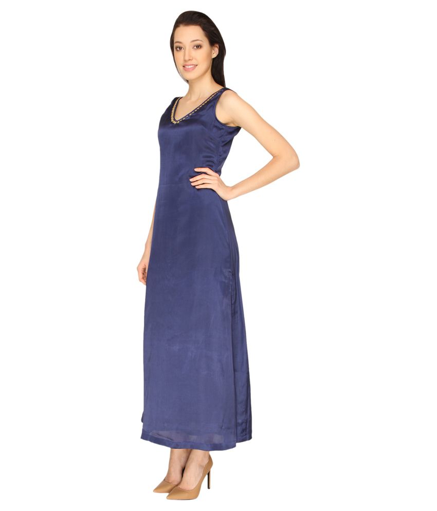 Ashtag Blue Satin Gowns - Buy Ashtag Blue Satin Gowns Online at Best ...
