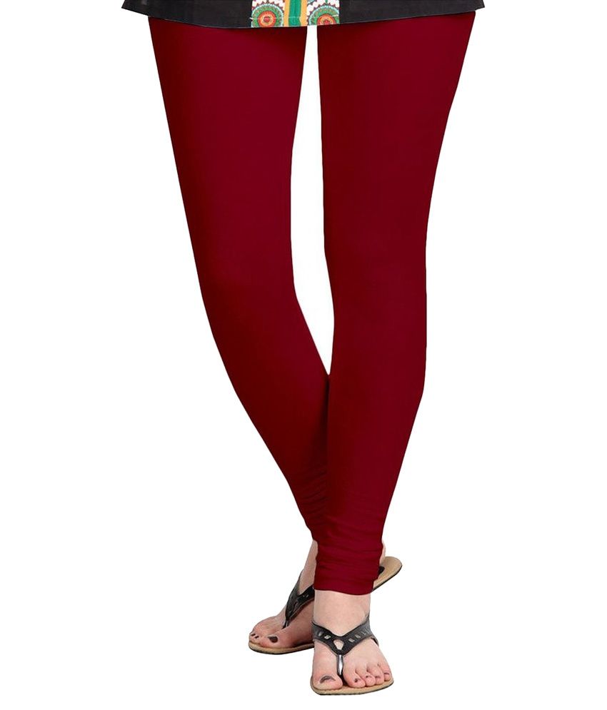 Ghfashion Maroon Cotton Leggings Price in India - Buy Ghfashion Maroon ...
