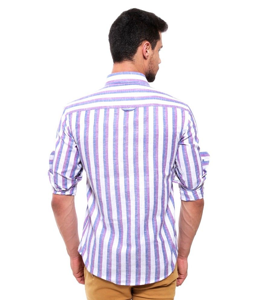 Jermyn Crest- Premium Linen Casual Shirt- Striped Pattern - Buy Jermyn ...