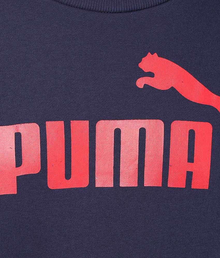 Puma Navy Round Neck Sweatshirt - Buy Puma Navy Round Neck Sweatshirt ...