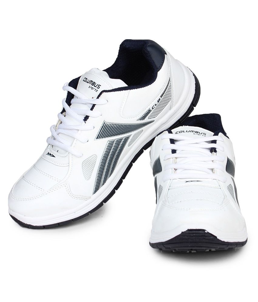 Columbus White Sports Shoes - Buy Columbus White Sports Shoes Online at ...