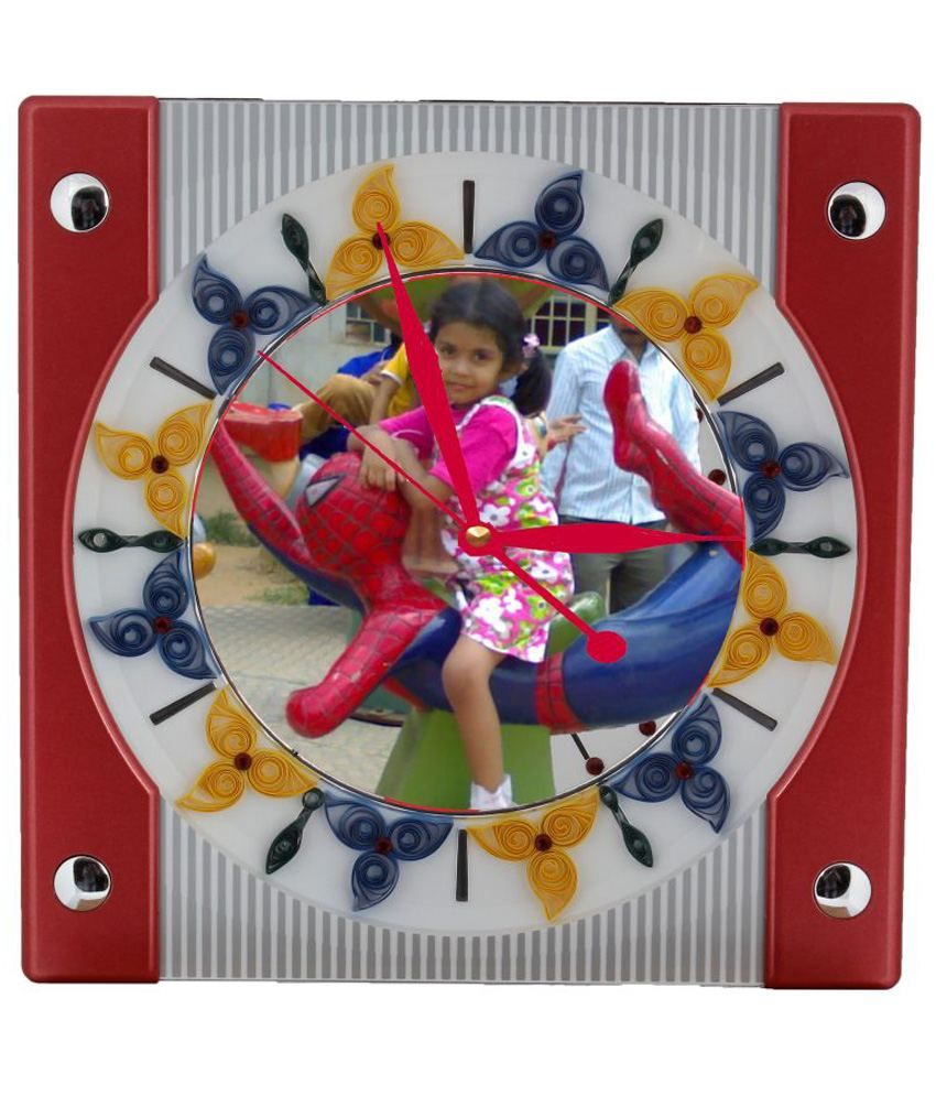 Ajanta Customised Personalised Designer Wall Clock Red Buy Ajanta Customised Personalised Designer Wall Clock Red At Best Price In India On Snapdeal