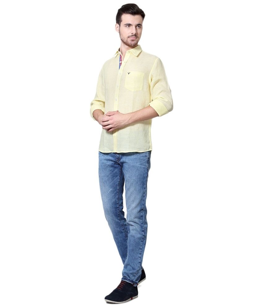 allen solly linen shirts online