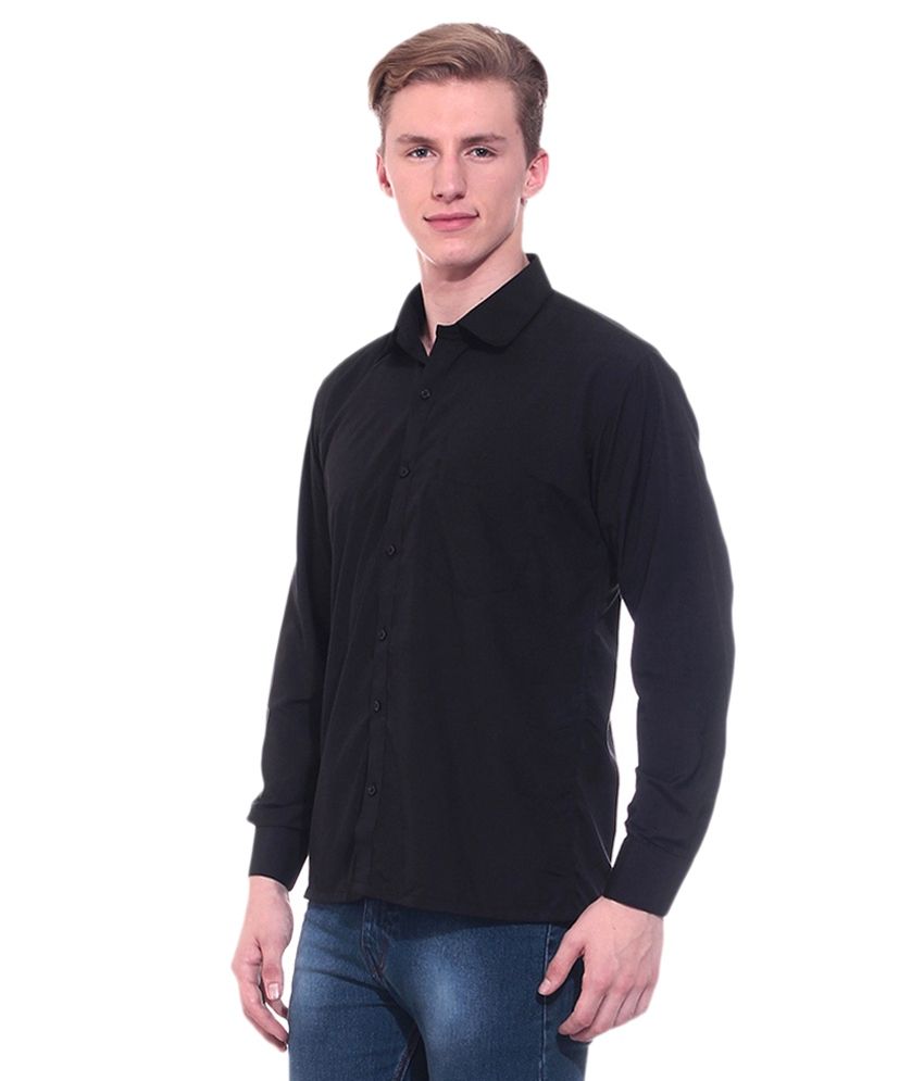 men's black casual shirt