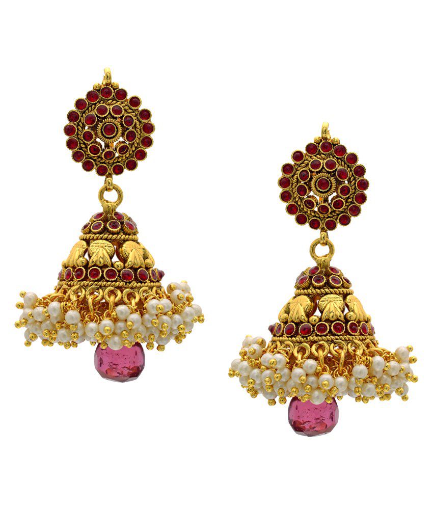 BEAUTIFUL ANTIQUE GOLD PLATED JHUMKA: Buy BEAUTIFUL ANTIQUE GOLD PLATED ...