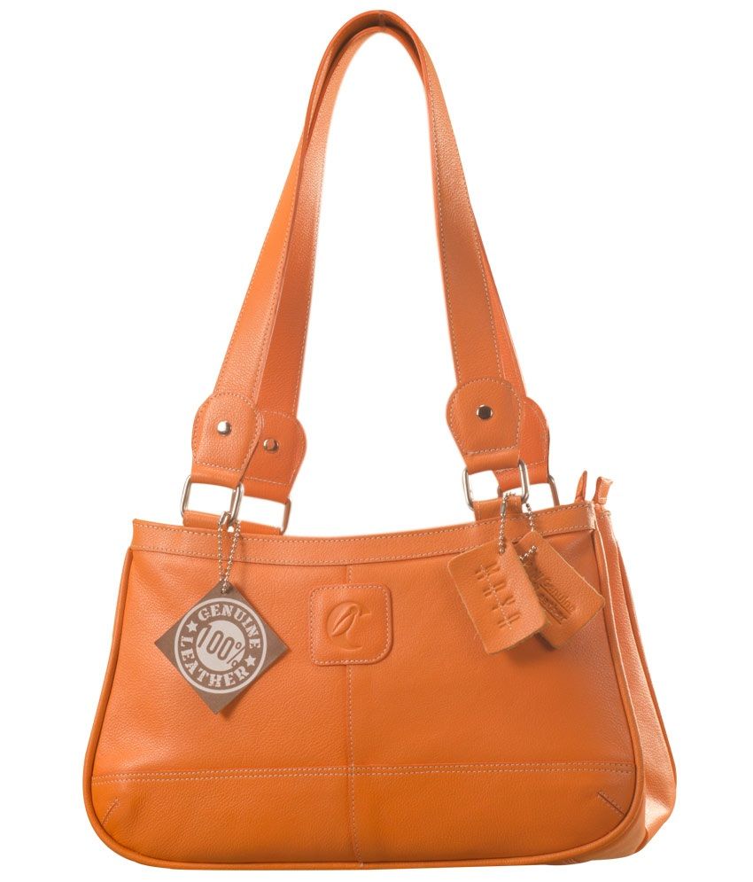 small orange shoulder bag