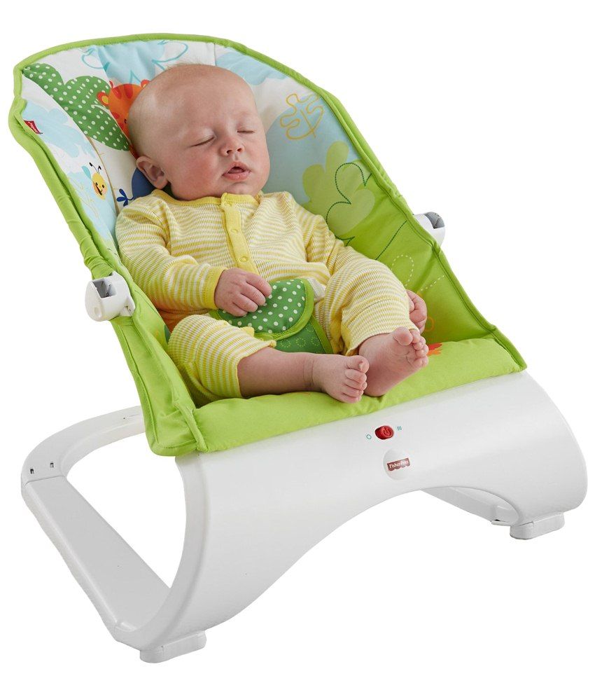 green baby bouncer