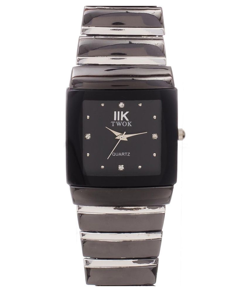 black square dial watch