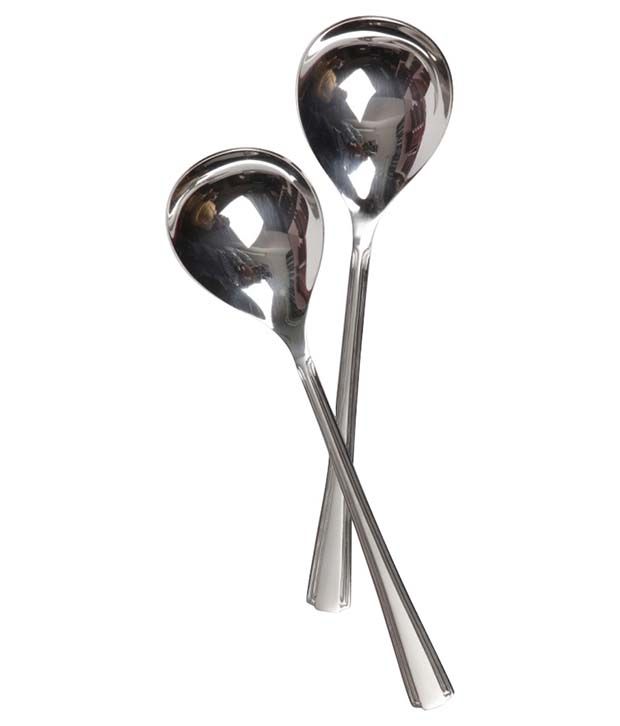 Mullich Stainless Steel Serving Spoon Set Of 2 Buy Online At Best Price In India Snapdeal