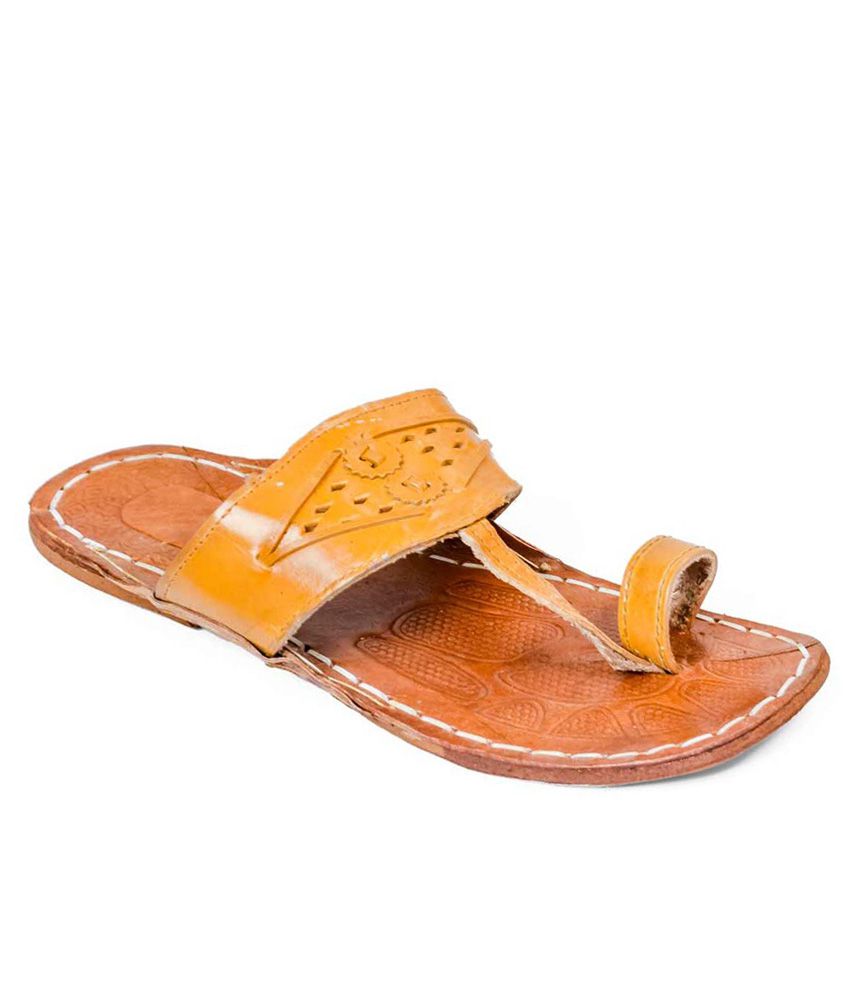Punjabi Slipper Tan Slippers - Buy Punjabi Slipper Tan Slippers Online ...