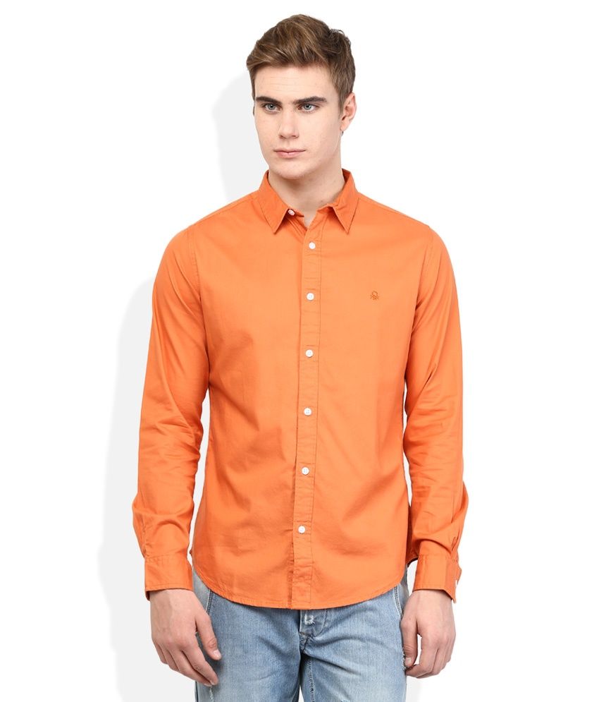 United Colors Of Orange Slim Fit Shirt Buy United Colors Of