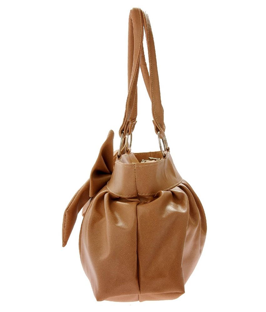 small beige shoulder bag