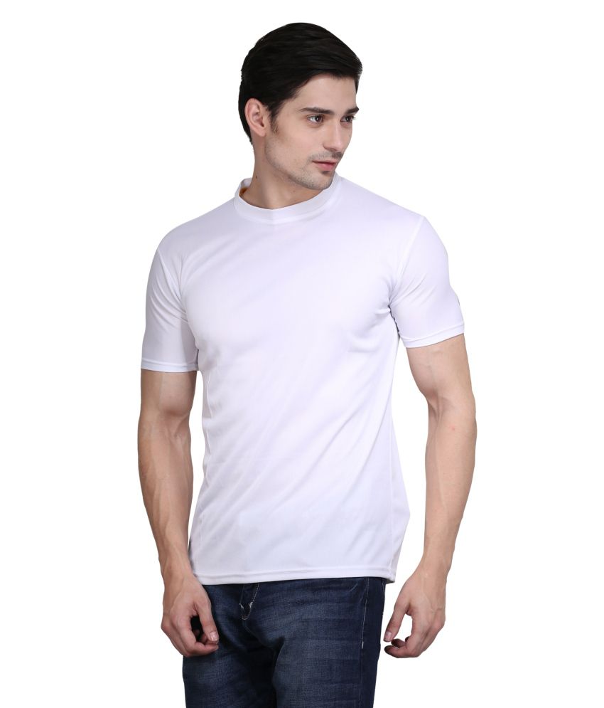 Highflier White Polyester T-Shirt - Buy Highflier White Polyester T ...