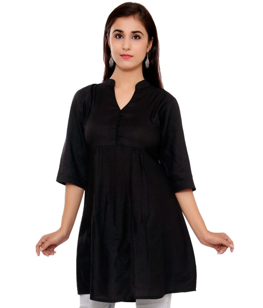 Indian Virasat Black Rayon Tops - Buy Indian Virasat Black Rayon Tops ...