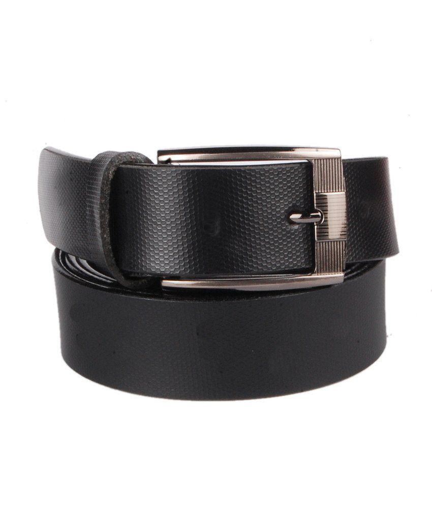 Klaska Appealing Black Leather Formal Belt For Men: Buy Online at Low ...