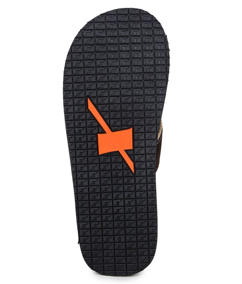 sparx slippers brown