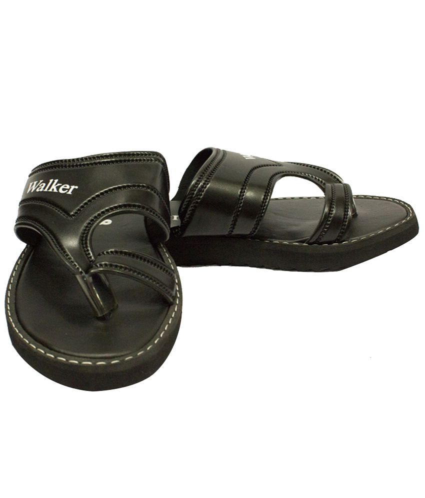 Walker Black Slippers Price in India
