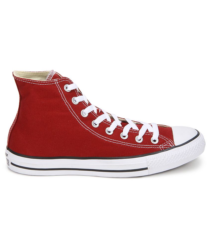 converse red color shoes
