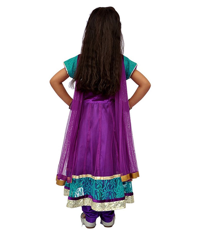 violet colour churidar
