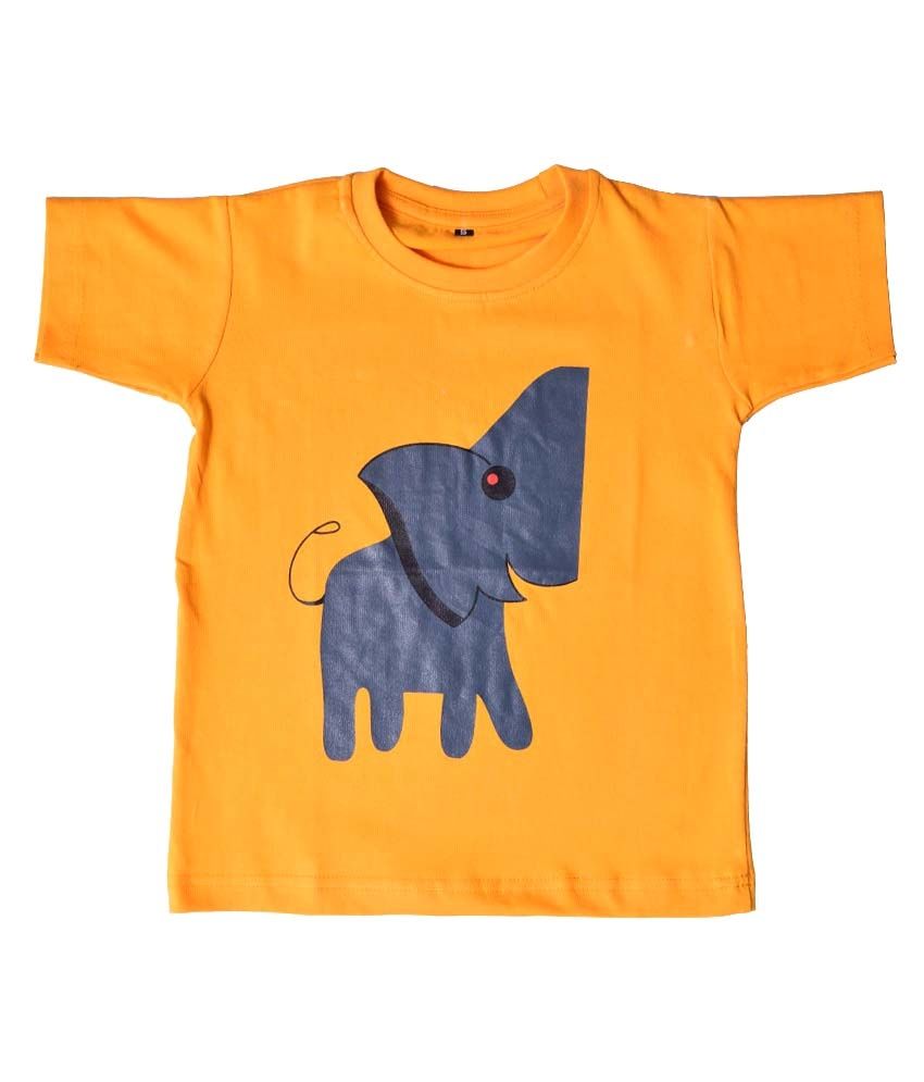     			British Terminal Yellow Half Sleeves T-shirt For Boys