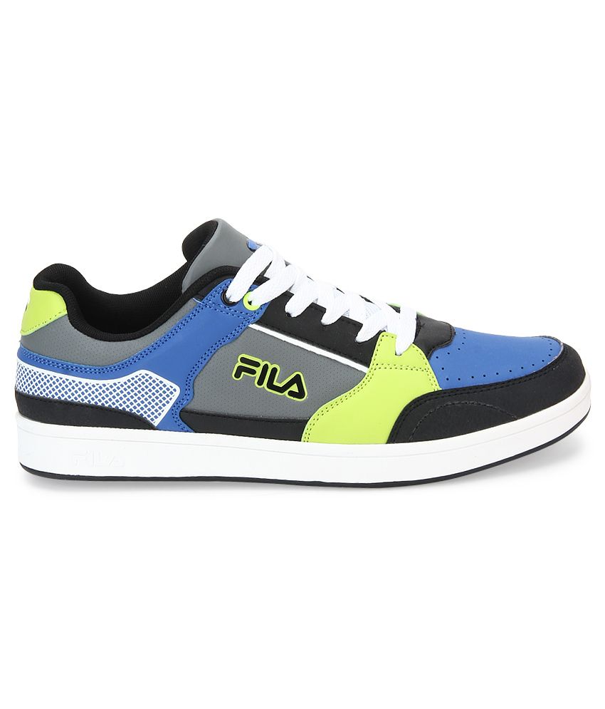 all blue fila shoes